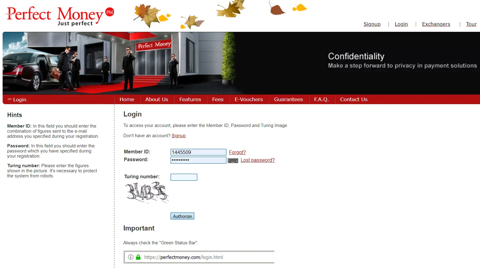Perfect-Money-Login
